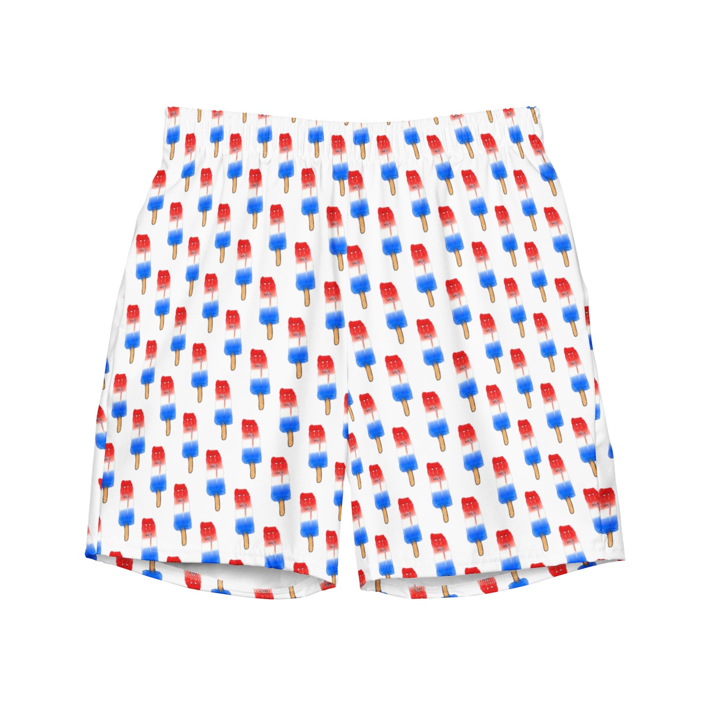 bomb-poppy swim trunks