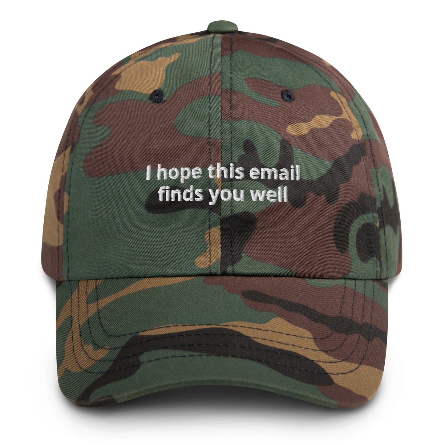 i hope this email finds you well hat