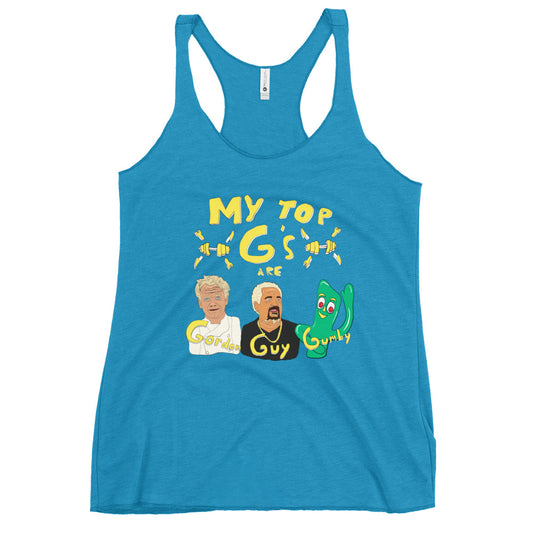 top g's racerback tank